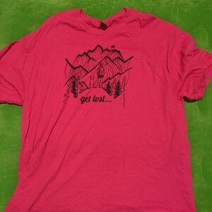 Broken Compass Brewery Breckenridge pink t-shirt size XL